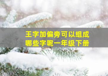 王字加偏旁可以组成哪些字呢一年级下册