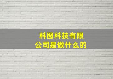 科图科技有限公司是做什么的