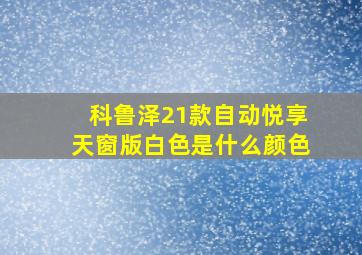 科鲁泽21款自动悦享天窗版白色是什么颜色