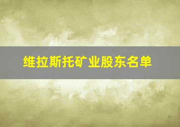 维拉斯托矿业股东名单