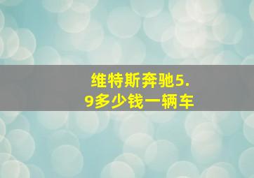 维特斯奔驰5.9多少钱一辆车