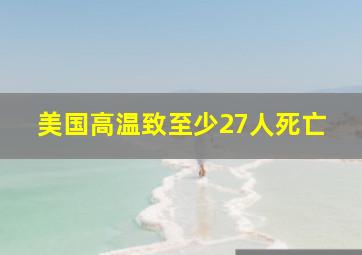 美国高温致至少27人死亡