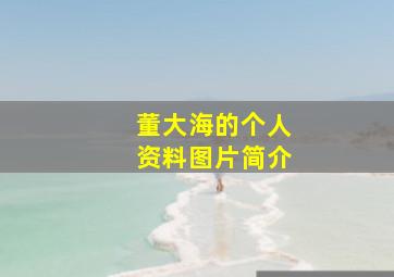 董大海的个人资料图片简介